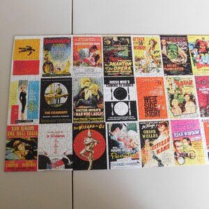 Classic Movies Vintage Cinema Jigsaw Puzzle 1000 Pc Re-Marks Panoramic Complete
